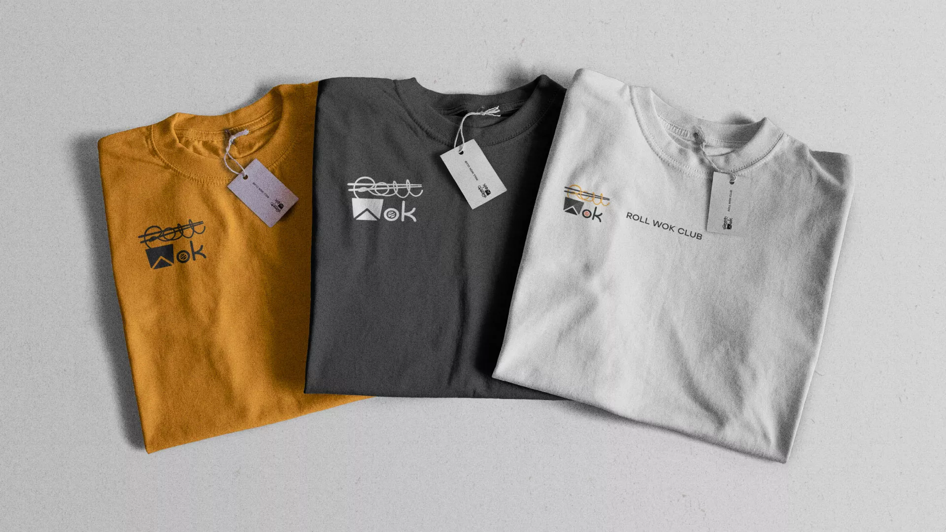 Разработка логотипа суши-бара «Roll Wok Club» в Долгопрудном