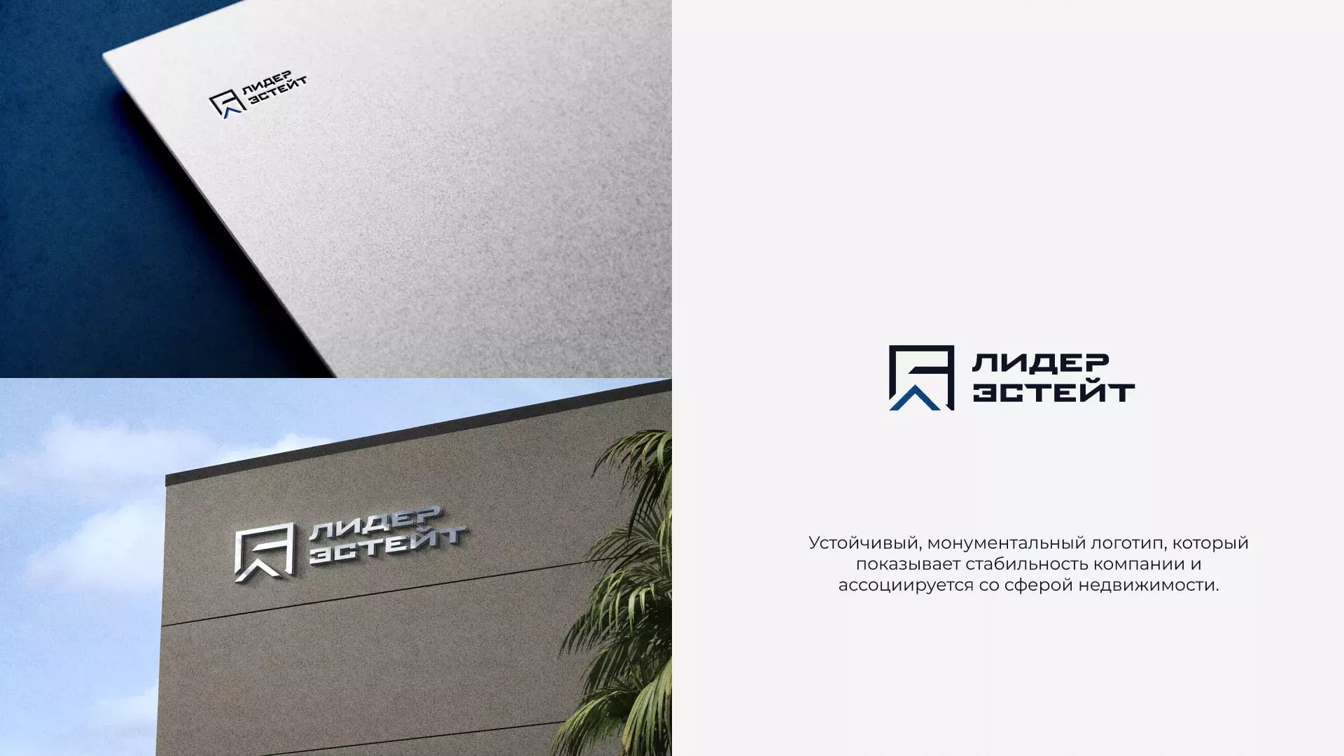 Разработка логотипа агентства недвижимости «Лидер Эстейт» в Долгопрудном
